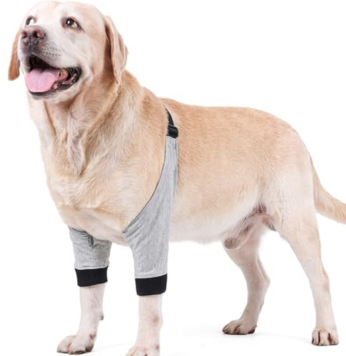DONGKER Manga de recuperación quirúrgica para perros, funda protectora antilamidos para mascotas, transpirable, soporte para patas delanteras de perros medianos y grandes