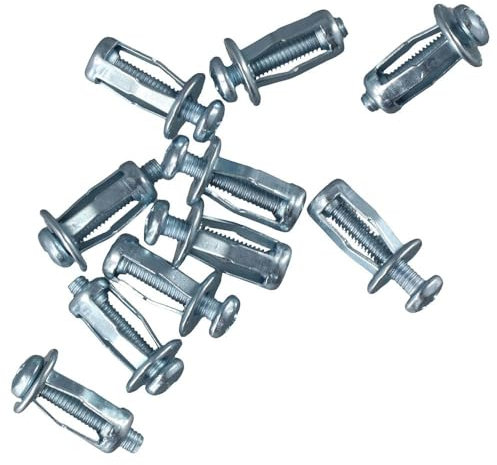 Fudeshe 10 Stück Hohltüranker, T-Nut-Schrauben, Anker, Metall, hohle Türanker, Blütenblätter, Anker, Trockenbauanker-Set für Aluminiumverkleidungen, Blech, Lizenzwerkzeug