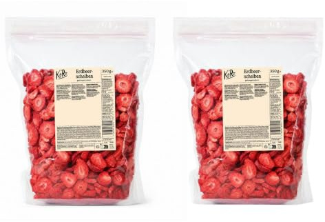 KoRo - Fraises lyophilisées 350 g - Fruits secs séchés en douceur - 100% végétal et naturel