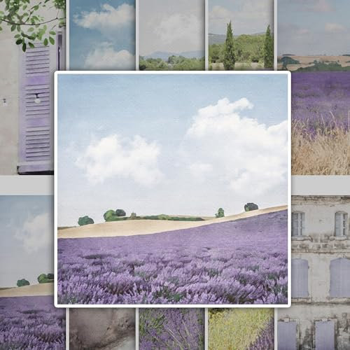 GRAZDesign Adesivi per piastrelle per bagno e cucina, con lavanda naturale, moderni, autoadesivi, 10 x 10 cm, 30 pezzi