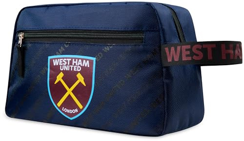 West Ham United F.C. Trousse de toilette pour homme, trousse de toilette suspendue avec poche zippée – Cadeaux pour lui