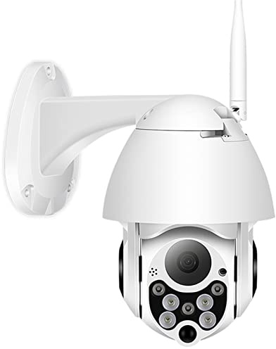 Caméra de sécurité grand angle, Caméra IP PTZ 1080P Wifi dôme de vitesse extérieur sans fil Wifi caméra de sécurité panoramique inclinaison 4X Zoom numérique 2MP réseau CCTV Surveillance avec une conc