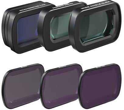 Freewell 2-in-1 Makro-Objektiv-Set für Pocket 3, 40 mm & Weitwinkel, 0,9-fach, inklusive anamorphem 1,1-fach-Objektiv, ND8/ND32/ND128, für Kinofotografie und Videografie