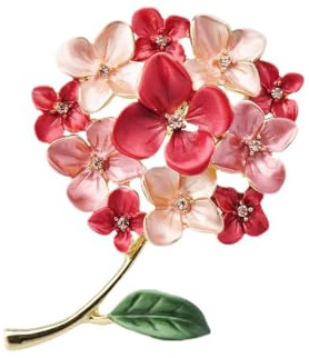 Broche de solapa con diseño de flor esmaltada para mujeres y niñas, con diamantes de imitación de cristal, alfileres florales con clip, suéter, traje, insignias, chaquetas, broches, broches delicados,