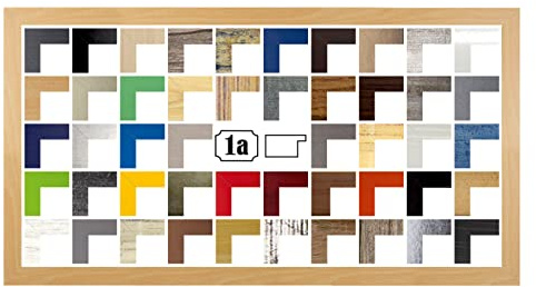 Colorello Bilderrahmen Posterrahmen Puzzlerahmen 40x120 cm Buche Dekor 120x40 cm mit weisser Rückwand und klarem Acrylglas