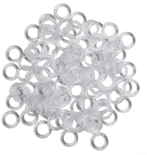 Clear Plastic Roman Blind Rings, 14mm Diameter, Suitable for Roman Blinds (100pcs)
