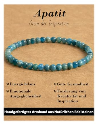 Landorilo 4mm Armband Damen,Echten Naturstein Perlen, 44 Natursteinarten | Perlenarmband, Heilstein Edelstein Armbänder, Glücksarmband, Personalisierte Geschenke, Inklusive Ersatzperlen