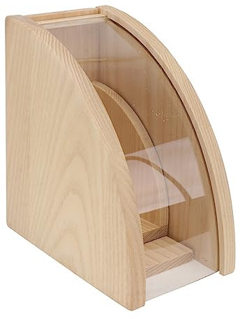 FUNOMOCYA Filterpapierbox Aus Holz Und Acryl Kaffeefilterhalter Mit Deckel Praktischer Aufbewahrungsständer Für Zuhause Und Büro Leicht Zu Öffnen Schließen