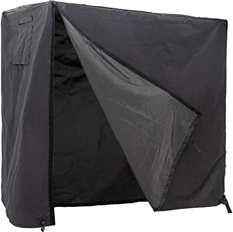 Coverify Firewood Log Rack Cover 6ft Wood Storage Rack Cover Black | Heavy Duty Waterproof Oxford Fabric, Outdoor Log Storage, Protection Cover for Wood Log Racks, Weatherproof Protection