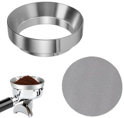 SHUOHONG Anello a Imbuto in alluminio, Imbuto Cucina Dosatore per Macchina da Caffè, Imbuto Piccolo, Imbuto Caffe, Anello Dosatore per Caffè in Polvere per 51mm Portafilters