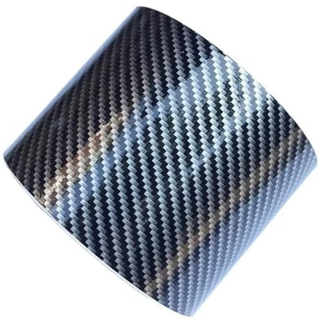 SkyjOy Autofolie 5D Carbon Fiber Vinyl Hochglanz Schwarz 5D Textur Film Wrap Auto Motorrad Aufkleber Aufkleber Farbwechsel Auto Folie(2D,20cm x 152cm)