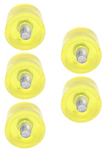 5 Pezzi di Ricambio per Testa di Martello in Gomma M8x1 Kit di Accessori con Punta Sorprendente Gialla Morbida Trasparente Φ25mm, Accessorio Multifunzionale per Uso Domestico