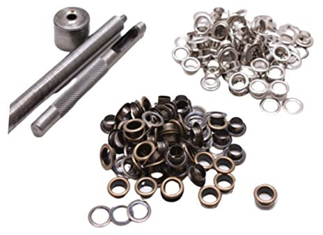 CIMAXIC 100set Grommet Kit Heavy Duty Eyelets for Shoes Belt Eyelets Shoe Accessories Brass Button Set Multipurpose Fasteners