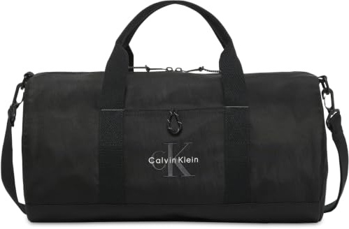 Calvin Klein Herren Duffle Bag Tasche Bold Weekender mit Tragegurt, Schwarz (Black), Einheitsgröße