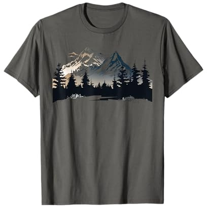 Alpes montagnes dans la forêt avec arbres nature les montagnes T-Shirt
