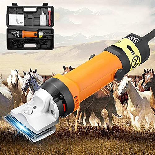 ZJFHEYUO Tondeuse électrique pour Chevaux, Tondeuse Professionnelle pour Animaux, Tondeuse pour Chevaux, Tondeuse pour Chevaux, Tondeuse à Cheveux réglable 450 W et 6 Modes