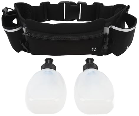 lvifloae Wasserflaschen-Gürteltasche, multifunktional, Sport-Trinkgürtel, Laufgürtel mit Flaschen für Telefone, Männer und Frauen, Workout im Freien, Klettern, Radfahren