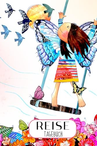Reise Tagebuch für Kinder - Cover: Schaukel Collage: 14 Tage voller Abenteuer und Kreativität: Jeden Tag wechselnde Tagesaufgaben zum Malen und ... und Ivonnes Kindertraum Werkstatt, Band 27)