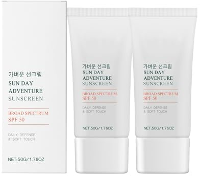 Protector solar coreano, textura más suave y ligera, amplio SPF 50, protección UVA y UVB, sin película blanca, sin aceite, para todo tipo de pieles, cuidado diario vegano de la piel (2)
