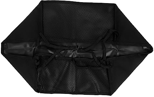 ERINGOGO Black Oxford Cloth Wheelchair Storage Bag Under Seat Organizer for Rollator and Walker, Waterproof Polyester Fabric with Easy Organisation and Convenient Carrying for Seniors
