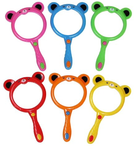 Kinder Lupe - Mini Lupen Für Kinder - Tragbares Spielzeug 6 Stück Bärenförmige Ergonomische Lupe Für Wissenschaftliches Entdecken Sammeln Draußen Klassenzimmer Stem Geburtstag Weihnachten