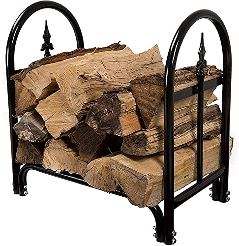 stockage de bûches en extérieur, Support à bois de chauffage Support à bois de chauffage, support à bois de chauffage autoportant 22,8 '' H, support de stockage en fer forgé for intérieur et extérieur