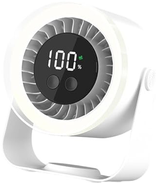 RGYBAO Petit ventilateur de bureau portable USB silencieux 9 vitesses numérique sur pied pour chambre à coucher et maison