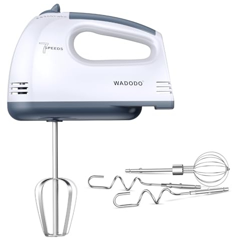 WADODO Electric Hand Mixer, 7-Speeds Small Handheld Mixer Portable Food Kitchen Mixer for Baking Cake Cookies Cream