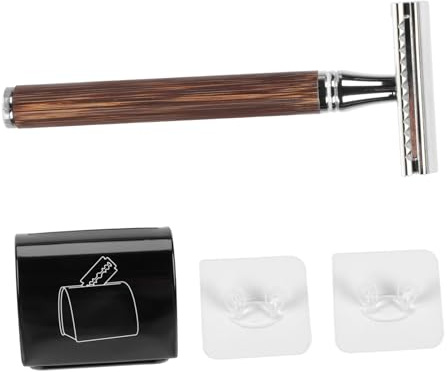 Rasoir de Sécurité Kit 1 Set Manuel Double Face en Bambou