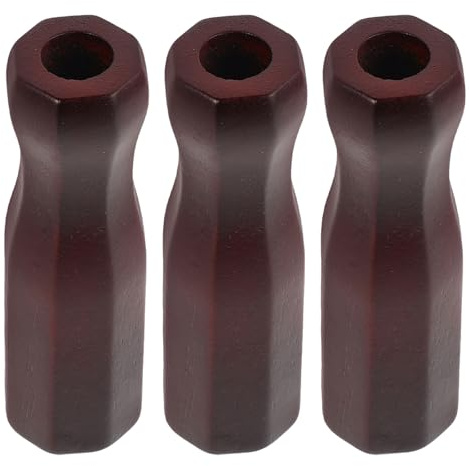 ROMISBABA 3 pezzi Manopole Calciobalilla in Legno Impugnature Octagon Antiscivolo per Stecca Calcio Balilla Accessori Calciobalilla Resistenti e Sostituibili