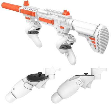 VR Handle Accessories for Meta Quest 2 & 3, Humanized Weighted Stock for Oculus Quest 3S, Enhance Control Feel, Realistic FPS Gaming Experience