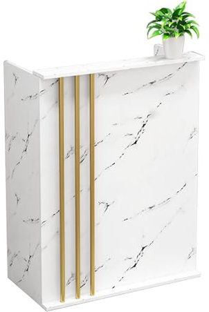 Rezeption Schreibtisch mit abschließbaren Schubladen Einzelhandel Empfangstheke für Bekleidungsgeschäfte Nagelstudios Friseursalons - 60 x 45 x 95 cm Stilvoller und funktionaler Rezeption