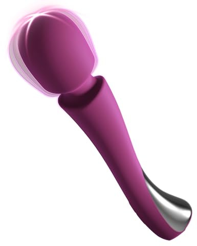 Wand Massagerstab für Frauen, leiser starker Vibrator mit 9 Vibrationsmodi, Silikon Sexspielzeug für die Frau, G-Punkt & Klitoris Stimulation, Vibrator für Solo oder Paare