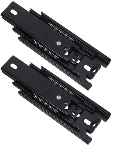 LOORGVEL Guide per Cassetti Telescopiche da 4 Pollici 2 Pezzi Cuscinetti a Sfera a Tre Stadi, Montaggio Inferiore, Guida per Mobili da Cucina Estensione Completa per Armadietti