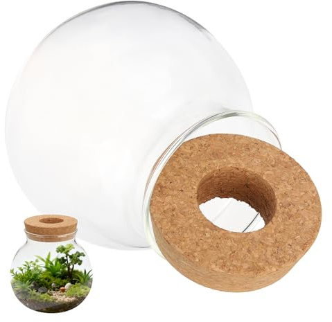 Artibetter Vase Hydroponique en Jardinière Créative Support en Bois en Décoration Élégante pour Plantes Hydroponiques pour Salon ou Bibliothèque, Centre de Table