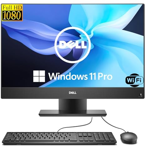 Dell Optiplex 5270 All-in-One Desktop PC with 21.5 Inch Monitor, Intel Core i5-9500, 8GB RAM, 512GB SSD, WiFi, Bluetooth, US QWERTY Keyboard, Windows 11 Pro(Renewed)