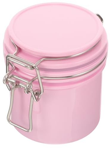 Mikikit Support de Colle à Faux Cils 200ml en Plastique Rose, Récipient Hermétique Anti-fuite pour Salon et Maison, Protection D'étanchéité Optimale