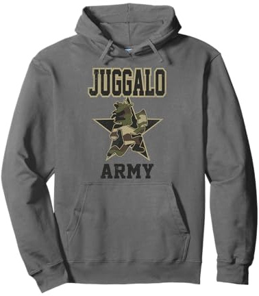 ICP Juggalo Army Hatchetman Camo Print Lettering Horrorcore Pullover Hoodie