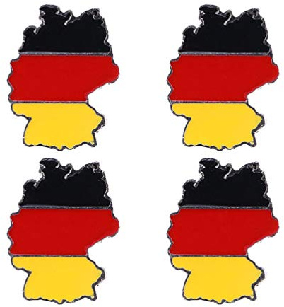 PRETYZOOM Legierung Brosche Deutschland Flagge Pin Für Kleidung Frauen Party Dekorative Anstecknadel Mode Accessoire 2.7X2.2Cm