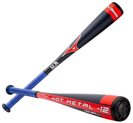 Mizuno HOT METAL - Big Barrel Tee Ball USA Baseball Bat (-12), 24 in/12 oz., 2 5/8 barrel