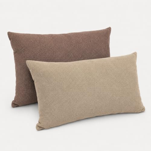 Formalind 2er Set Sofakissen 50x30cm, Braun zweifarbig