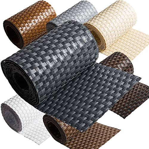 1 x Poly-Rattan Sichtschutzstreifen für Doppelstabzaun Doppelstab Matten Flechtzaun 19|255 cm Anthrazit