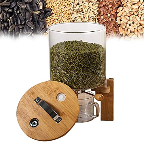 YYZYL Cereal Dispenser Countertop, Household Rice Dispenser, Food Storage Container Dispenser for Keep Rice Grain Bean Dry, Rice Bucket with Airtight Lid, 5/7.5L(Size:5L)