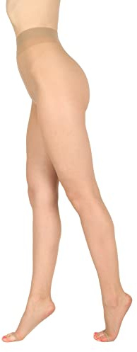 BANANALU tiofria strumpbyxor extra tunna 8 den toeless transparent öppen tå, natur, M
