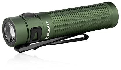 OLIGHT Baton 3 Pro LED Taschenlampe, Extrem Hell 1500 Lumen bis zu 175 Meter USB-Aufladbare Handlampe mit 6 Lichtmodi, 120 Tage Leuchtdauer IPX8 Wasserdicht Tragbare Flashlight Kaltweiß, OD Grün