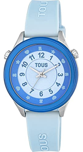 TOUS Watches Mini Self Time Reloj para Mujer Analógico de Cuarzo con Brazalete de Silicona 200358052