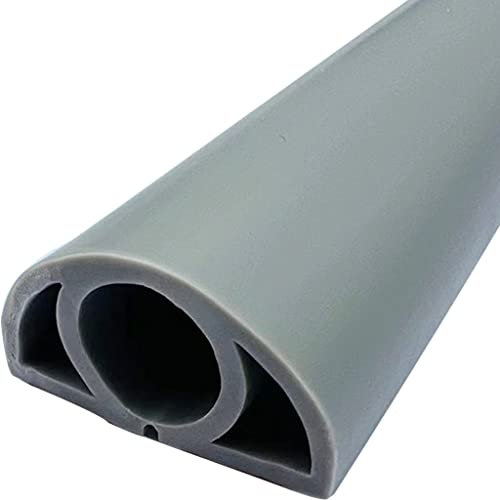 Dawafit Protège-Cordon de Sol Protecteur de Cordon de Sol Demi-Cercle Beige Protecteur de Cordon de Sol En Pvc Souple, Gestion de Cordon de Sol Anti-Piétinement, Cache-Cordon de Sol Pour Garage, Autoc