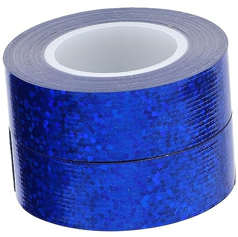 NUOBESTY 2rollen Holografisches Selbstklebendes Duct Tape Blau Vielseitig Verwendbares Abziehbares Klebeband Für Heim Bürobedarf Stark Haftend Und Rückstandsfrei Entfernbar