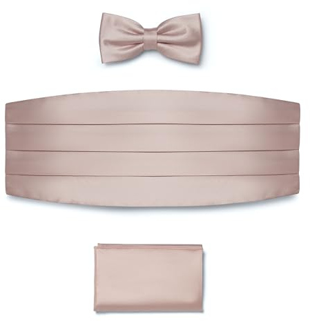 BRERA 67 Set Kummerbund Einstecktuch und Fliege Herren für Anzug verschiedene Größe und Farben aus Seide | Fliege mit Einstecktuch Accessoires-Set für Smoking Herren | Gürtel für Abendkleid