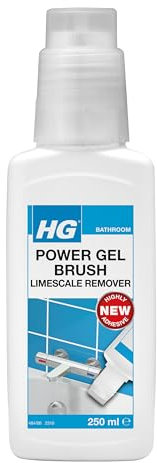 HG Power Gel Brush Limescale Remover, Limescale Cleaner & Descaler, Bathroom & Kitchen, Shower, Bath & Toilet Limescale Remover, Anti Limescale Gel & Brush Kit - 250ml